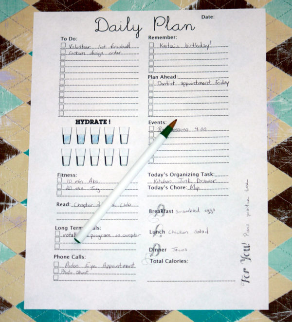 to do list, planner, organizer, daily plan sheet