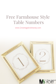 Download Free Wedding Table numbers
