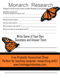 learn about monarchs worksheet