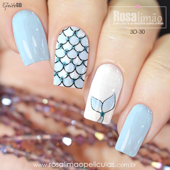 mermaidcore nails