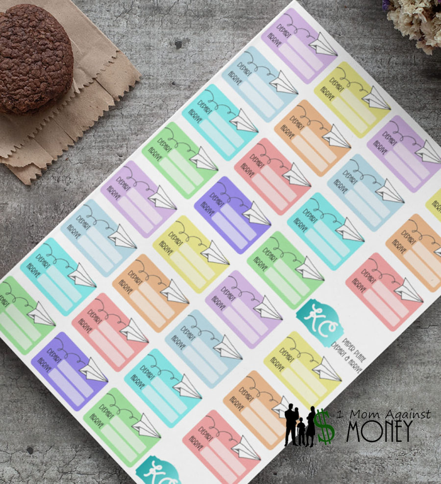 Travel and Depart Planner Stickers